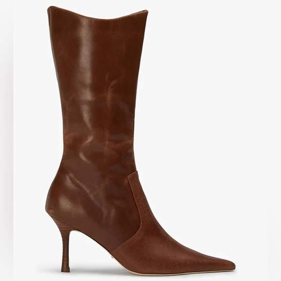 Tony Bianco Chestnut Heeled Boots - Picture 3 of 10
